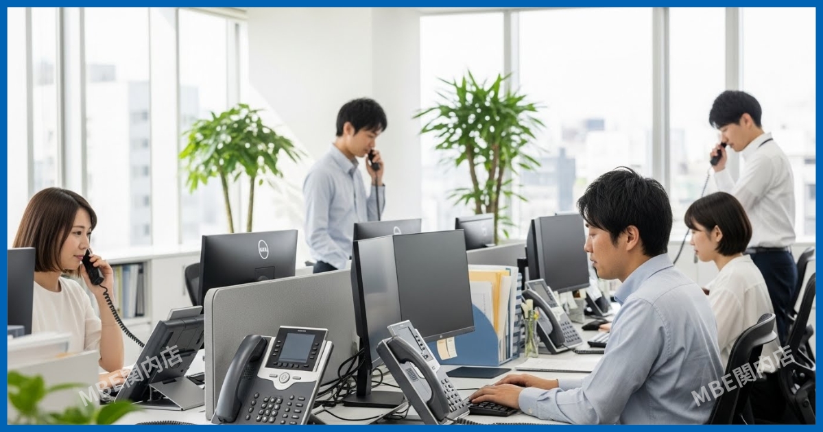 ビジネスフォンの内線機能で社内コミュニケーションを効率化する横浜企業のオフィス